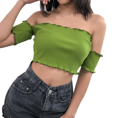 

Nomeni Women Tank Top Reflective Bralet Buckle Tube Top Vest T-shirt