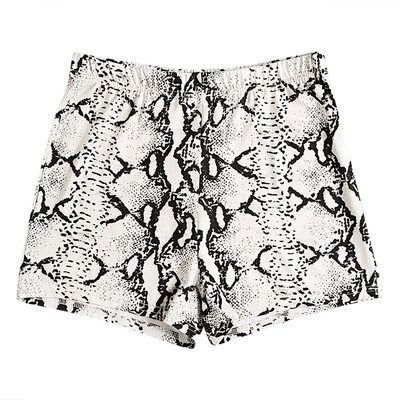 

Casual High Waist Snake Pattern Elastic Skinny Yoga Sports Shorts for Women