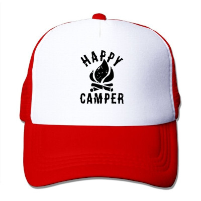 

Fdreattyuny Happy Camper Fashion Baseball Cap For Men&Women Adjustable Mesh Trucker Hat