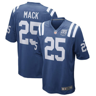 

Mens Football Jersey Indianapolis Colts Marlon Mack Royal 35th Season Game Jersey