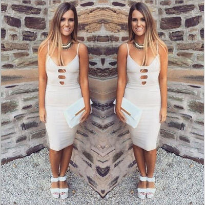 

White Womens Short Mini Dress Summer Beach Holiday Casual Evening Party Sundress
