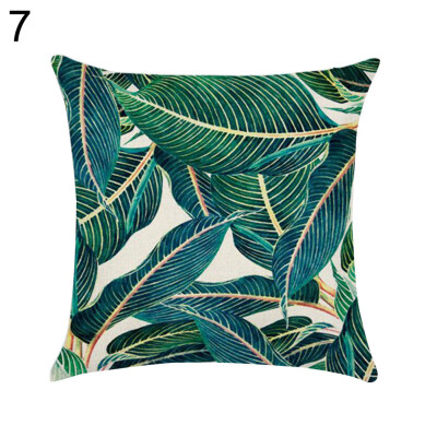 

Monstera Leaf Square Linen Pillow Case Cushion Cover Sofa Bed Car Office Decor