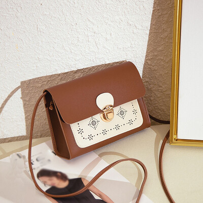

Tailored Fashion Lady Color Matching Hollow Wild Cute Shoulder Bag Diagonal Package
