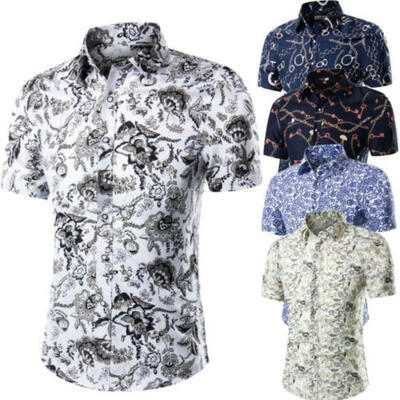 

MENS HAWAIIAN SHIRT STAG BEACH HAWAII ALOHA PARTY SUMMER HOLIDAY FANCY