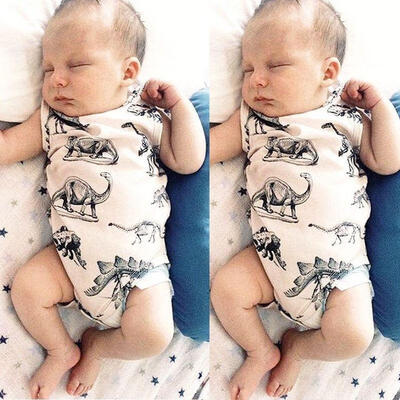 

Newborn Infant Baby Girl Boy Clothes Dinosaurs Cotton Bodysuit Romper Outfits AU