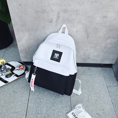 

Ins Super Fire Bag Contrast Small Boys Backpack Pupil Bag Personality Contrast China Trend Backpack
