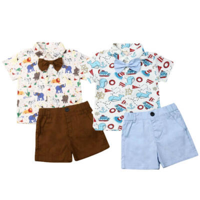 

Toddler Kids Baby Boys Outfits Casual Clothes T-shirt Tops Pants 2PCS Set US