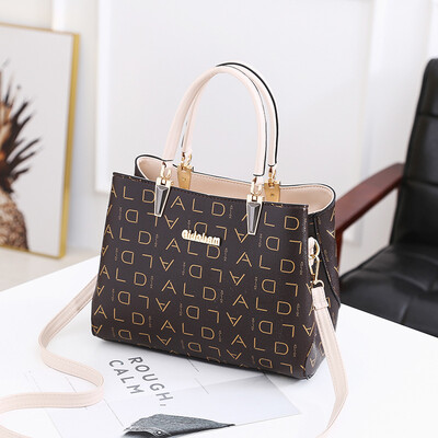 

European&American style old flower hit color female bag 2019 new fashion printing trend mother package