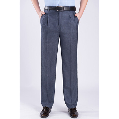 

WENGUANGUO summer thin double pleated fat version mens trousers 7931