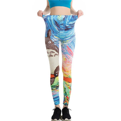 

Casual Funny Elastic Printed Pants Sexy Graffiti Leggings Ladies Yoga Running Leggings Pants