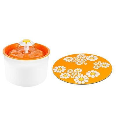 

Pet Automatic Drinking Fountain Silicone Pad Mute Water Dispenser Orange
