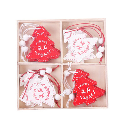 

CAR-TOBBY Merry Christmas Decorations for Home Christmas Snowflake Star Santa Claus Bells Xmas Tree Hanging Ornaments