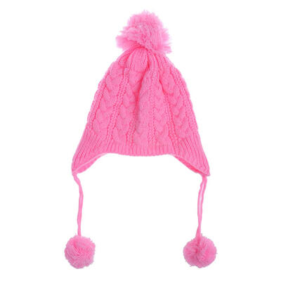 

Cute Baby Girls Boys Knitted Fleece Ears Protector Warm Hat Kids Bonnet Cap