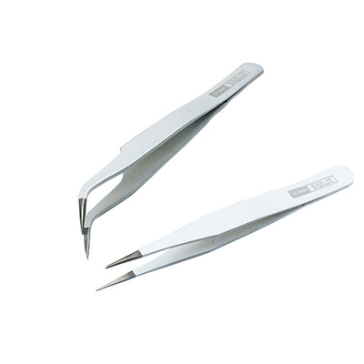 

〖Follure〗2pcs Stainless Steel Eyebrow Tweezers Eyelash Curler Clip Plucking Beauty Tools