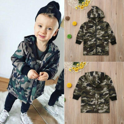 

DE Kinder Baby Boy Kleidung Zipper Camouflage Hoodie Tops Jacken