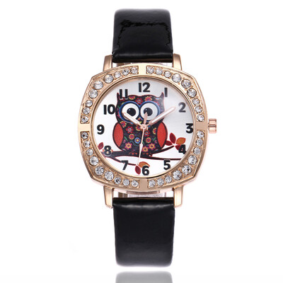 

2018 Hot Sale New Silicone Rubber Strap Rhinestone Owl Watches Women Fashion Casual Quartz Watch Ladies Sport Wristwatches &Ff