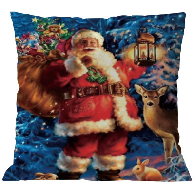 

Tailored Merry Christmas Pillow Cases Linen Sofa Cushion Cover Home Decor Pillow Core