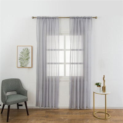 

Pure Color Ramie Cotton Yarn Simple Decorative Window Curtain Bedroom Living Room Balcony Kitchen Hotel Decoration