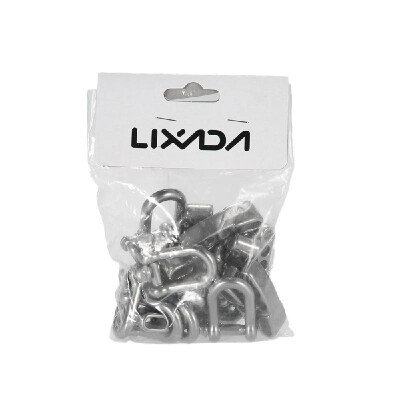 

Lixada 10PCS U Shape Adjustable Adjuster Anchor Shackle Outdoor Rope Paracord Bracelet Buckle Stainless Steel