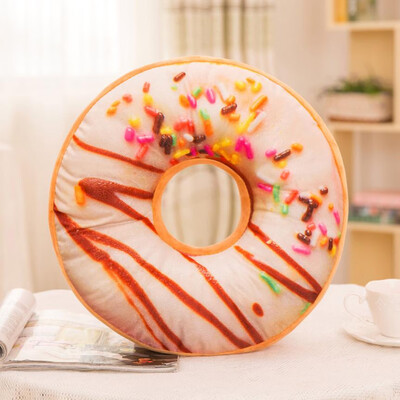 

Siaonvr Soft Plush Pillow Stuffed Seat Pad Sweet Donut Foods Cushion Cover Case Toys E
