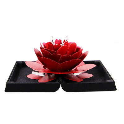 

Rotating Rose Ring Box Creative Wedding Valentine Jewelry Storage Gift Box