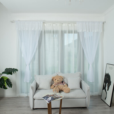 

Gobestart Leaves Sheer Curtain Tulle Window Treatment Voile Drape Valance 1 Panel Fabric