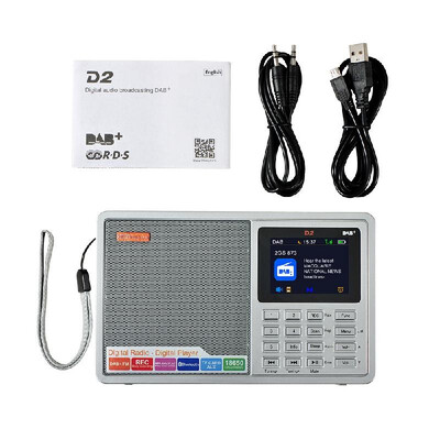 

GTMEDIA D2 Portable DAB Radio Digital FM Radio Bluetooth Speaker AUX IN TF Card Slot MP3 Player Recording Function Earphone Socket