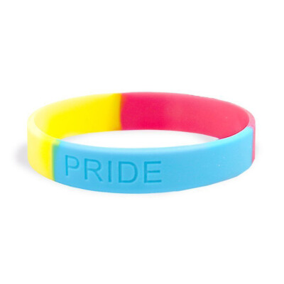 

1 Pcs Rainbow Silicone Bracelet Pride Trans Pride Bi Pride Wristband Support LGBTQ Cause