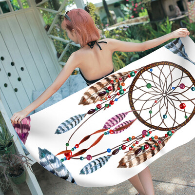

Hand-painted Pattern Swimming Beach Towel Outdoor Women Rectangular Sauna Seaside blanket