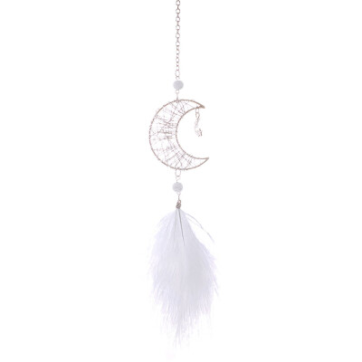 

Gobestart Hollow Star Creative  oon Feather Car Pendant Hand-Wound Car Pendant