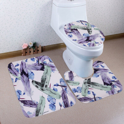

〖Follure〗Bathroom Toilet Three Piece Floor Mat Door Mat Bathroom Carpet