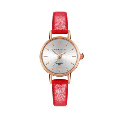 

New Product Women Watches Rose Border Dial Ladies Fashion Quartz Wristwatch Featured Leather Strap Clock Relojes Para Mujer