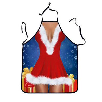 

Tailored Women And Mens Christmas Print Snowflake Cooking Kitchen Halter Apron