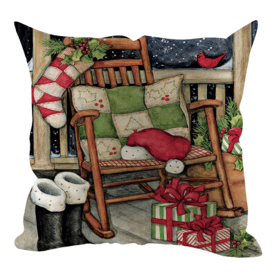 

Siaonvr Christmas Pillow Cover Pillowcases Decorative Sofa Cushion Cover 45x45cm