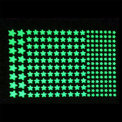 

Toponeto 202pcs 3D Stars Glow In The Dark Luminous Fluorescent Wall Stickers Kids Bedroom