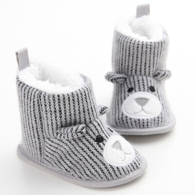 

2018 Autumn Winter Baby Boots Soft Plush Cartoon Booties for Infant Boys Girls Anti Slip Snow Boot Warm Cute Crib Shoes