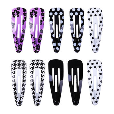 

10pcsSet Fashion Cute Children Snap Hair Clips Alloy Hairpin Headwear