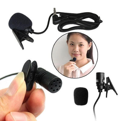 

35mm Clip On Lapel Microphone Hands Free Wired Condenser Mini Lavalier Mic G