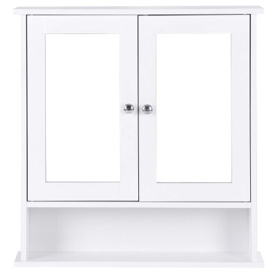 

Bathroom Wall Cabinet with Double Mirror Doors