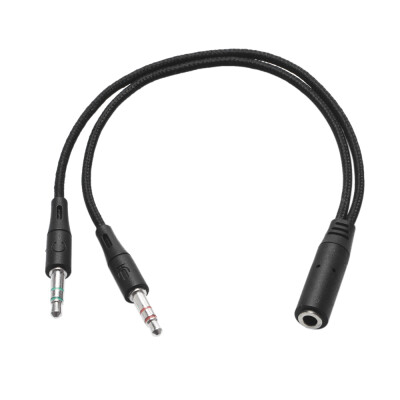 

18cm 35mm Audio Conversion Line 2 Male to 1 Female AUX Cord Two in One Computer Headset Microphone Cable Red