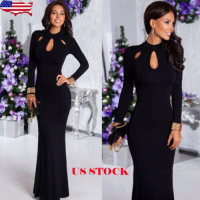 

US Womens Fishtail Mermaid Elegant Long Party Evening Cocktail Long Maxi Dress