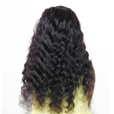 

Dolago Full Lace Human Hair Wig Loose Wave 130 Density Wig Pre Plucked Front With Baby Hair Myanmar Black For Women