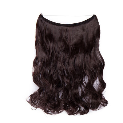 

Invisible Wire No Clips in Hair Extensions Secret Fish Line Hairpieces Silky Straight real natural Synthetic