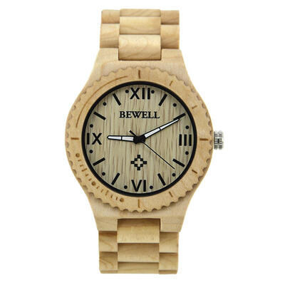 

Men Sandalwood Watch Quartz Analog 30m Waterproof Digital Wooden Wristwatch