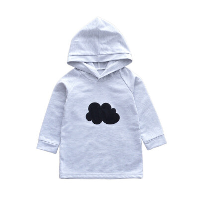 

Autumn Kids Girl Clothes Baby Cloud Print Hoodie Sweatshirts Dress Casual Toddler Long Sleeve Outerwear Clothing 1-6y