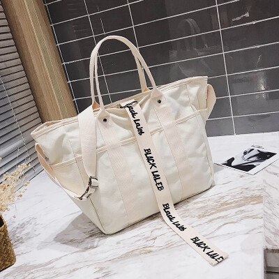 

Autumn&winter big bag woman 2019 new Chaohan version 100 lap slanted canvas bag large capacity single shoulder fashion tote ba