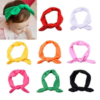 

Fashion Colorful Baby Girls Lovely Hair Bow Tie Bands NewBorn Ribbon Headbands
