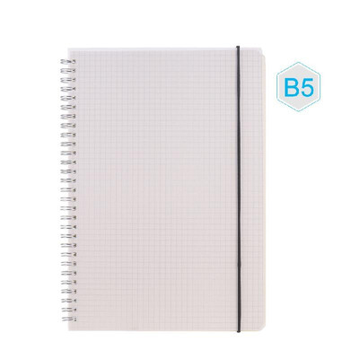 

B5 Coil Notebook Spiral Notebooks with Elastic Band 5mm Square Grid Pages Diary Journal Memo Office&School Supplies