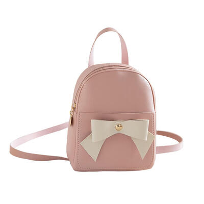 

Bowknot Small Backpacks PU Leather Satchel Women Shoulder Messenger Bags