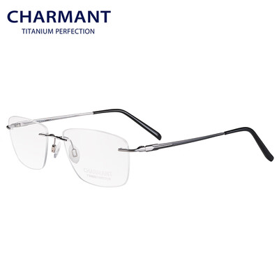 

CHARMANTChamon glasses frame business series black frameless titanium optical glasses frame CH10976 BK 54mm